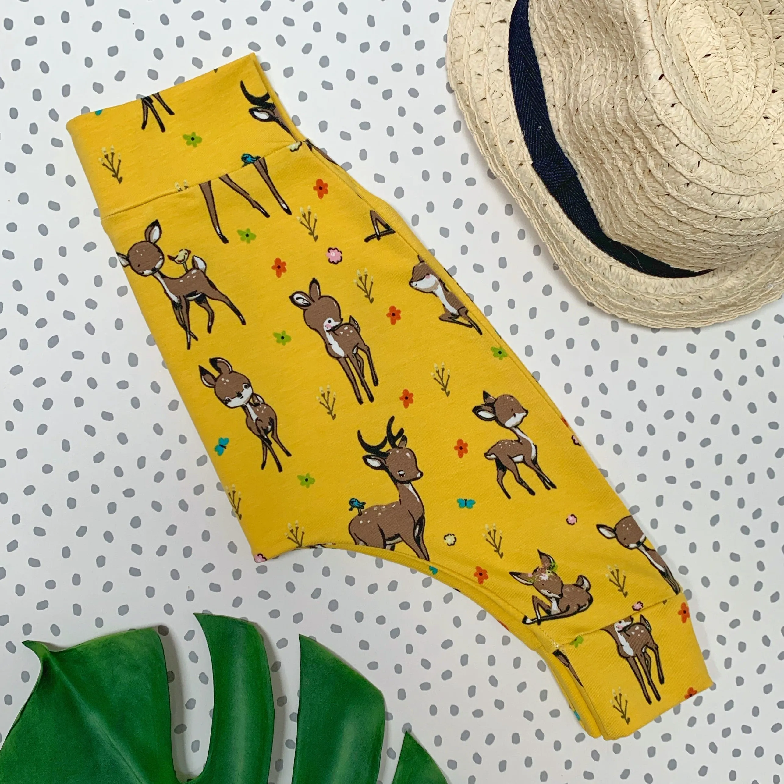 Deer on Yellow Harem Pants