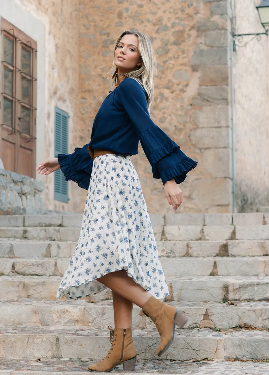 Devina Top in Navy