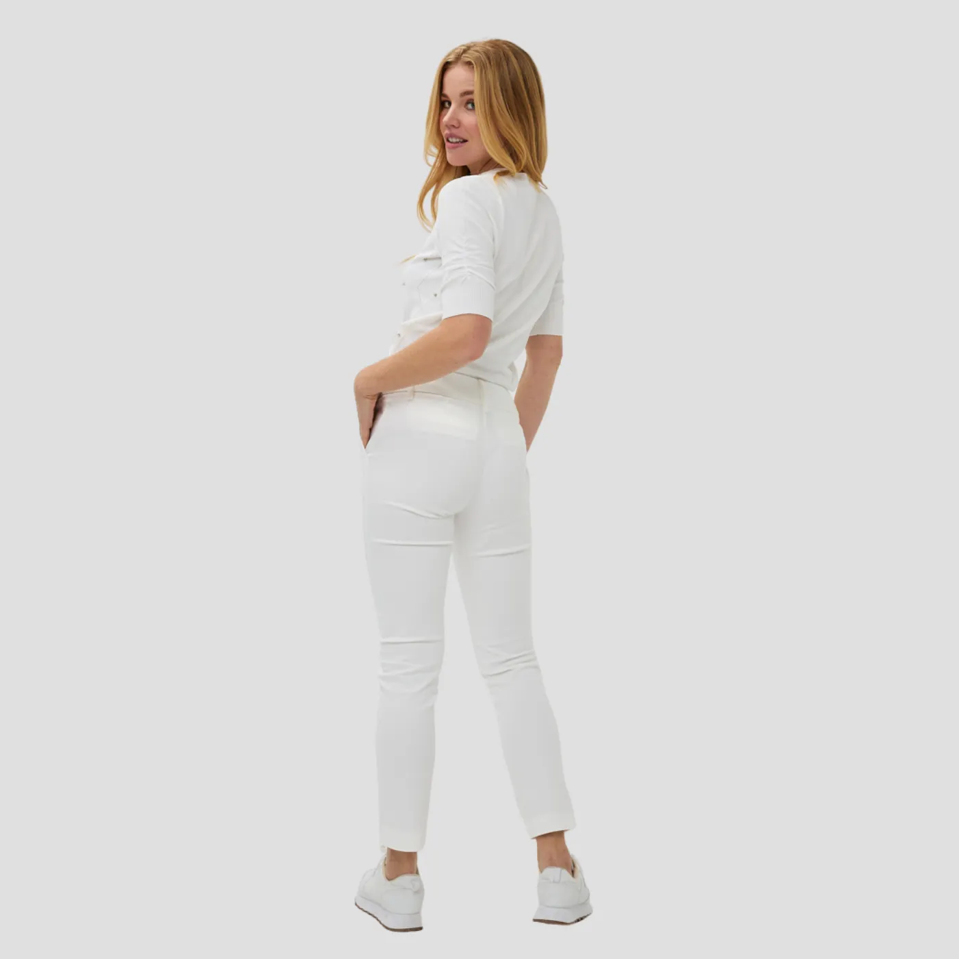 Esqualo Off-White Stretchy Chinos
