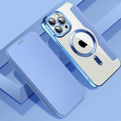 Etui Flip Wallet Magsafe iPhone 14 - Lightblue