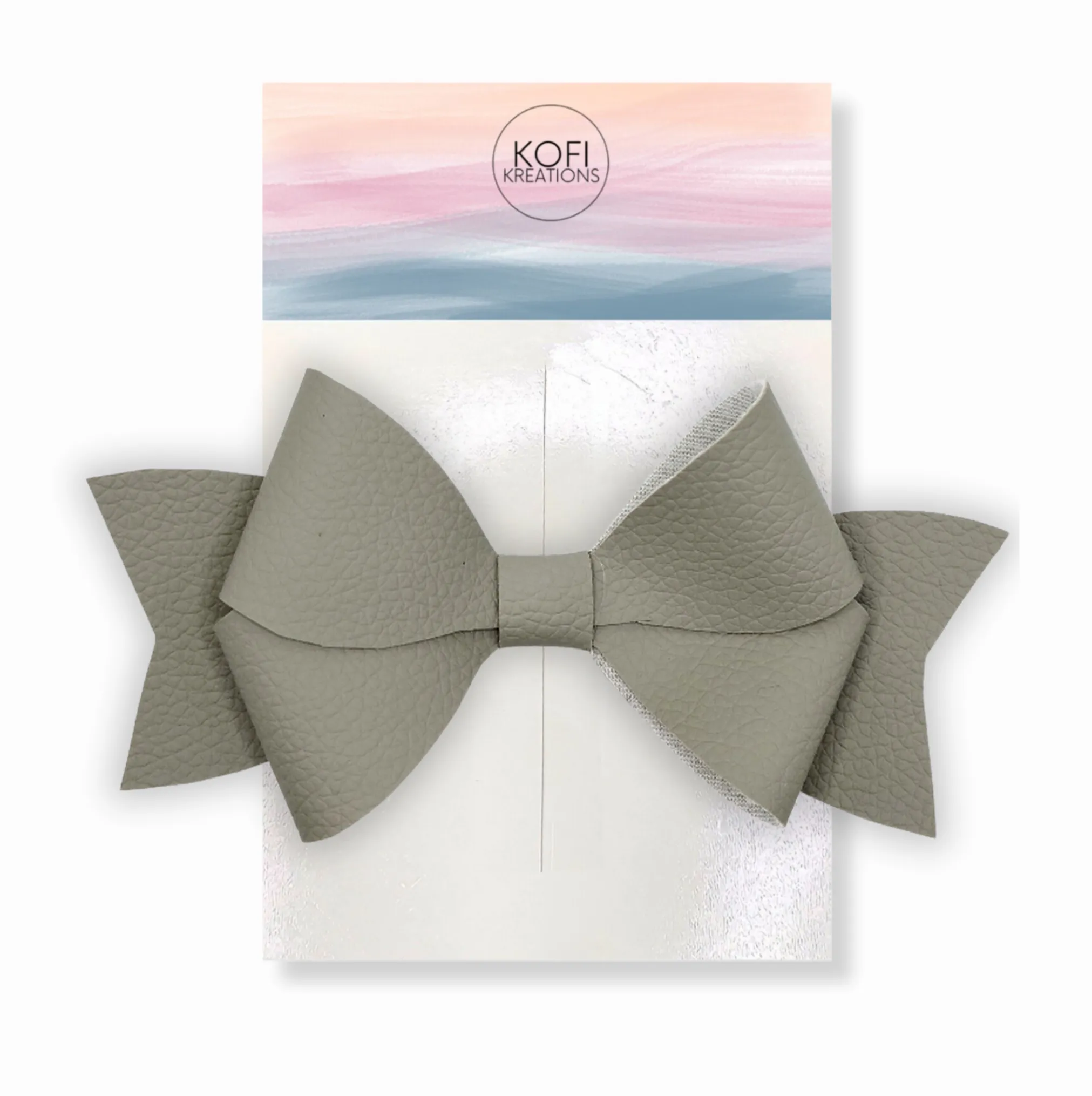 Gray Persephone Hair Bow