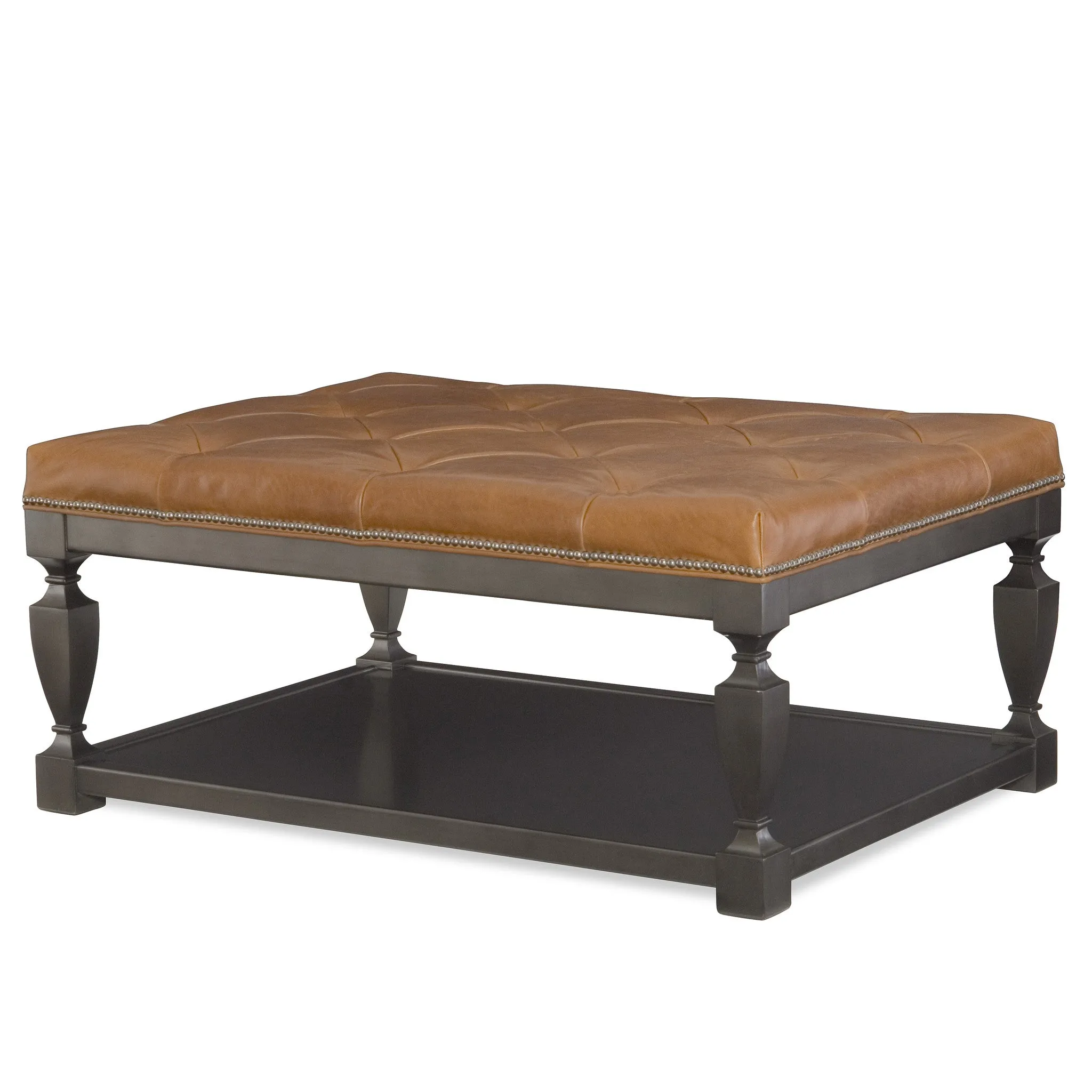 Lance Leather Ottoman