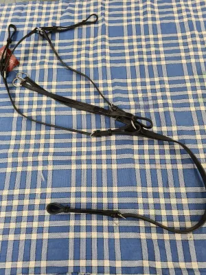 New black leather cob size shires breastplate martingale FREE POSTAGE✅