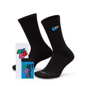 Nike SB Everyday Plus Cushioned Crew Socks Eyes Assorted 3pk