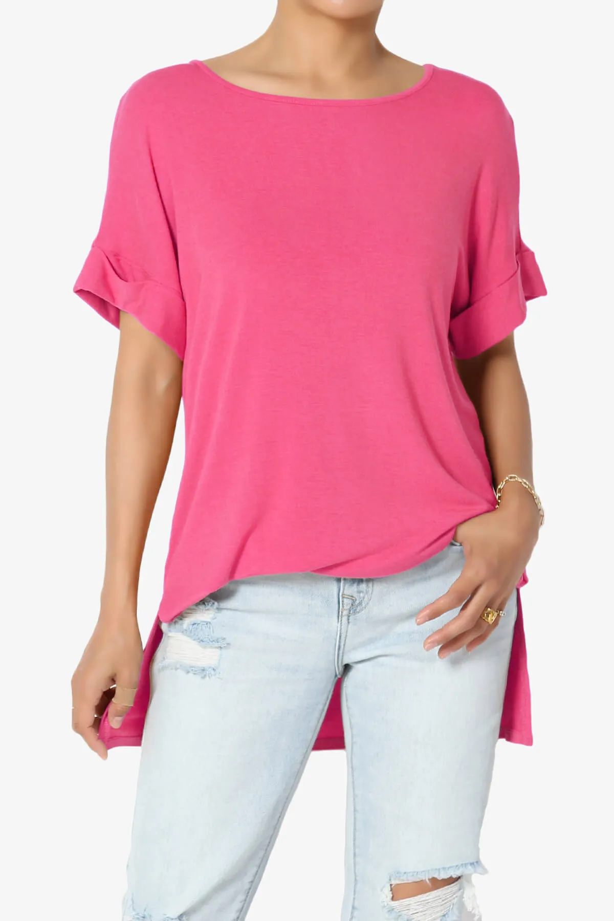 Poloma Modal Jersey Boat Neck Top