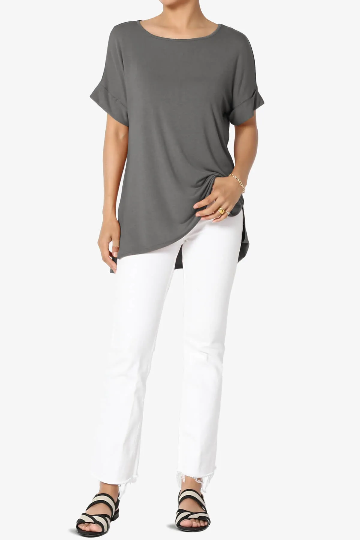 Poloma Modal Jersey Boat Neck Top