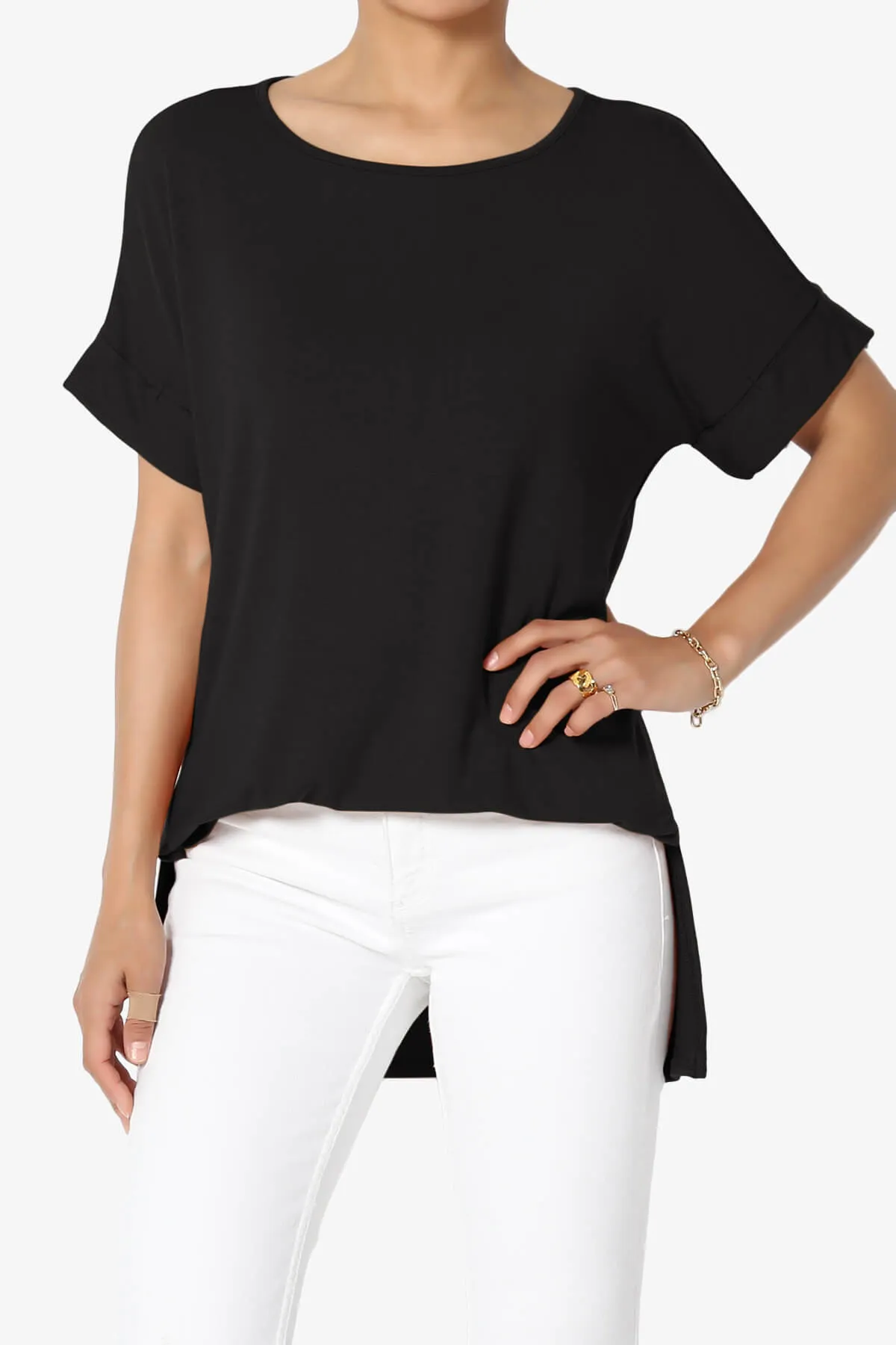Poloma Modal Jersey Boat Neck Top