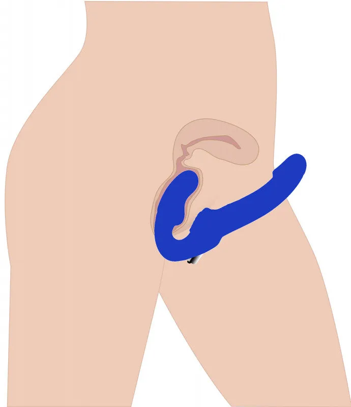 Revolver II Vibrating Strapless Strap on  -  Blue