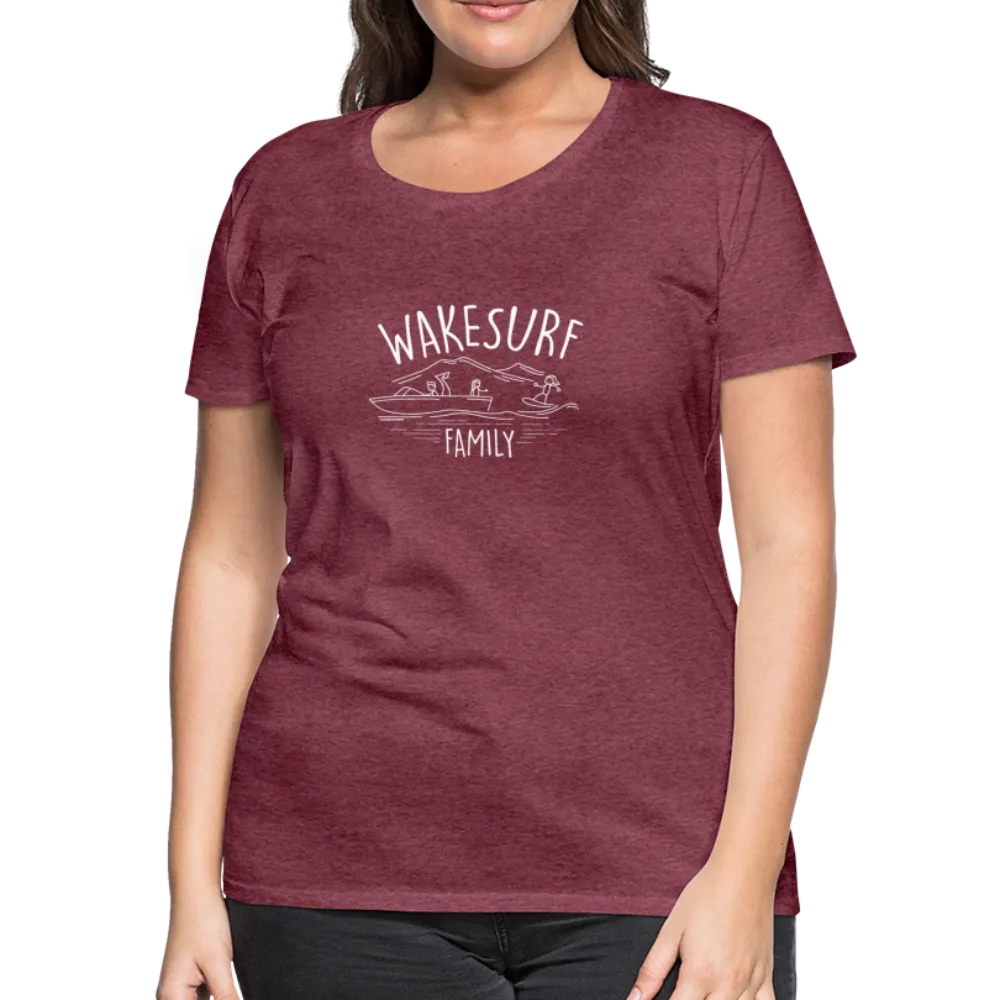 Wakesurf Family (girl) Women’s Premium T-Shirt
